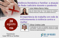 Imagem relativa à notícia sobre lives do dia 28 da Campanha "Agosto Lilás" com o tema violência contra a mulher