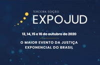 Imagem com os dizeres Expojud de 13 a 16 de outubro