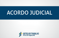 Imagem com fundo branco e faixa azul com as palavras na cor branca ACORDO JUDICIAL