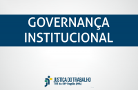 Imagem com fundo branco e faixa azul com as palavras na cor branca GOVERNANÇA INSTITUCIONAL