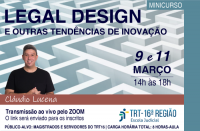 Imagem referente ao curso Legal Design, promovido pela Ejud