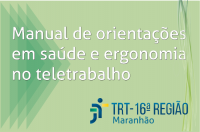 Imagem com marca do Tribunal e dizeres Manual de Orientações em Saúde e Ergonomia