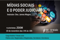 Imagem referente ao curso Mídias Sociais e o Poder Judiciário promovido pela EJUD16