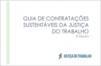 Imagem da capa do Guia de Contratações Sustentáveis do CSJT
