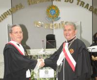 Novo presidente, desembargador Carvalho Neto, e o ex-presidente, desembargador José Evandro de Souza