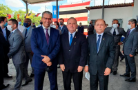 Foto do presidente do TRT-MA, e dos presidente e corregedorr-geral do TJMA