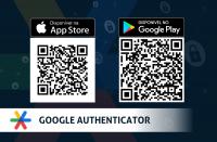 Imagem de QR codes e texto no rodapé escrito GOOGLE AUTHENTICATOR
