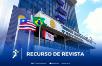 Arte com a fachada do prédio sede do TRT16. Destaque para a frase: RECURSO DE REVISTA