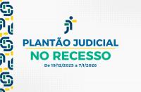 Arte com fundo branco. À esquerda, mosaico colorido em verde, azul e amarelo. Ao centro, nas cores azul e verde, o nome: PLANTÃO JUDICIAL NO RECESSO. Acima, a logomarca da Justiça do Trabalho nas cores verde, azul e amarelo.