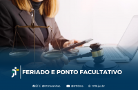 Arte com destaque para a informação: FERIADO E PONOTO FACULTATIVO