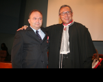 Juiz Saulo Tarcísio de Carvalho e o desembargador Luiz Cosmo Júnior