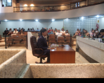 Candidato responde às questões da prova oral do concurso de juiz do Trabalho