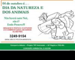 Cartaz da Campanha Atitude estimula a denúnica de tráfico e cativeiro de animais silvestres