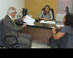 Orlando Arnoud, Liliana Bouerés e Elizabeth Menezes discutem o planejamento estratégico  