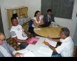 Juiz Antônio de Pádua (terno escuro) preside audiência da VT itinerante em Monção