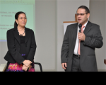 O diretor da Escola Judicial, des. James Magno Araújo, apresentou a juíza Maria Zuíla Dutra (PA)