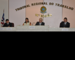Procurador Maurício Pessoa,  Desa, Márcia Andrea Farias, ministro Barros Levenhagen e o secretário da Corregedoria, Adlei  Carvalho