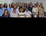 Magistradas Liliana Bouéres (TRT), Fernanda Flanklin e Ângela Mota Luna (VT de Imperatriz), com os servidores