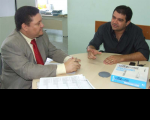 Juiz auxiliar de Precatório, Maurilio Neris e o prefeito  Antônio da Cruz Figueiras Júnior