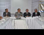 Presidente da Amatra XVI, juiz Carlos Gustavo Castro, presidente do Conematra, e desembargadores James Magno e Alcebíades Dantas