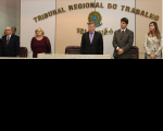 Prefeito João Castelo, Desa. Ilka Esdra, ministro Dalazen, procurador Marcos Castelo Branco e advogada Valéria Lauande