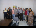 Des. Luiz Cosmo, equipe correicional e servidores da VT de Açailândia.