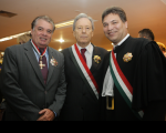 Des. Gerson de Oliveira, ministro Ricardo Lewandovski, e desembargador André Damasceno