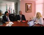Advogado Orlando Santos, juiz Manoel Veloso e a presidente do TRT discutem a respeito da VT de Barreirinhas