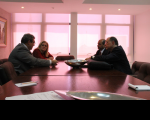 Da esquerda para a direita: diretor Antônio Carlos Borges, desembargadora Ilka Esdra, interventor Nivaldo Nunes e gerente Marçal Silva Neto.