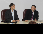 Juiz Bruno Motejunas apresenta o desembargador James Magno.