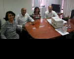 Elisabete Barbosa, Antonio Manoel, Nonata Teixeira e juiz Carlos Gustavo.