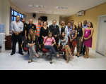 Corregedor James Magno, juíza Liliana Bouéres e servidores da Corregedoria e da VT
