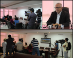 Presidente do TRT-MA concede entrevista coletiva sobre a greve dos rodoviários