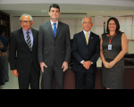 Des. Luiz Cosmo, Esmar Taqueti, ministro Brito Pereira e Sílvia Rosana