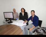 Juíza Érika Dovera e os servidores Luiz Fernando (à esquerda) e Noredim Reuter
