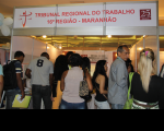 No primeiro dia, o estande do TRT contava com mais de trezentos visitantes.