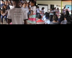 Alunos apresentam a música sobre erradicação do trabalho infantil