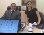 Desembargador James Magno e juíza Núbia Bogéa durante correição na VT de Estreito.