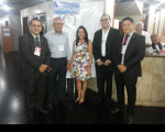 Magistrados James Magno, Luiz Cosmo, Socorro Almeida e Eduardo Evangelista com o promotor de Justiça do Maranhão Cassius Chai