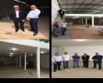 Futura sede provisória da VT de Pinheiro foi visitada pelo presidente Luiz Cosmo e integrantes da equipe