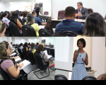 Houve a abertura do evento; apresentação do Programa TRT Na Escola e início do treinamento aos multiplicadores.