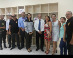 Corregedor James Magno, juíza Socorro Almeida, e servidores da Corregederia e da VT de Barreirinhas