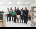 Desembargador James Magno (direita) e juiz Francisco Galvão (centro) foram assistidos pelos servidores da VT de Barra do Corda e da Corregedoria