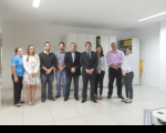 Juízes Paulo Mont'Alverne e Lucas Castro com servidores da 7ª VT e da Corregedoria