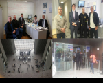 Juiz Bruno e servidores Marlon e Paulo Roberto conheceram o trabalho da Coordenadoria de Segurança do TRT-SP