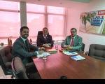 Presidente James Magno com o juiz Paulo Fernando (E) e desembargador Gerson de Oliveira