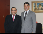 Desembargador James Magno e advogado Thiago Diaz.