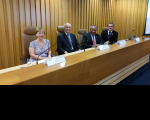 Desembargadora Beatriz Pereira; ministro Ives Gandra Filho; desembargadores Lorival dos Santos e James Magno