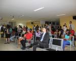 O juiz auxiliar da Presidência Bruno Motejunas participou da abertura da campanha no Foro Astolfo Serra