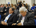 Desembargador Gerson de Oliveira Costa Filho (gravata azul), diretor da Escola Judicial do TRT-MA, participa do Conematra.
